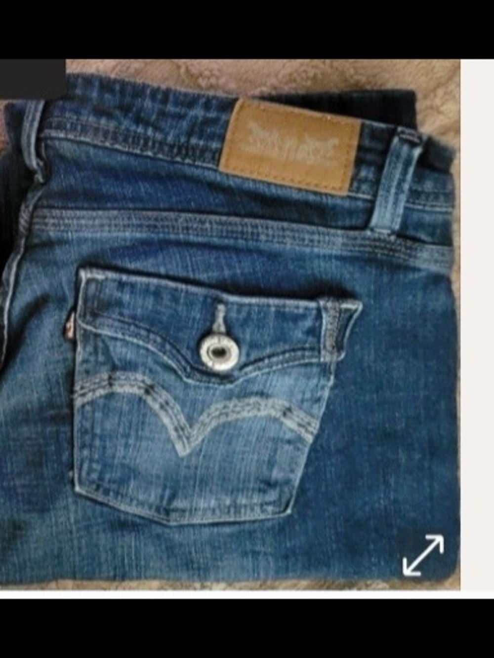 Levi's Dark Blue Bootcut Jeans with Button-Flap Back Pocket
